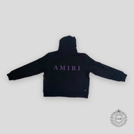 Amiri Ma Logo Hoodie in Black/Purple