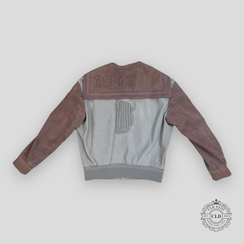 Dior Cactus Jack Leather Blouson in Grey
