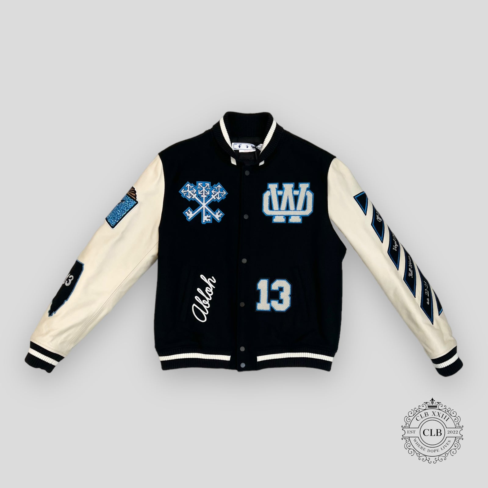 Off-White Virgil Abloh Varsity Jacket - Black
