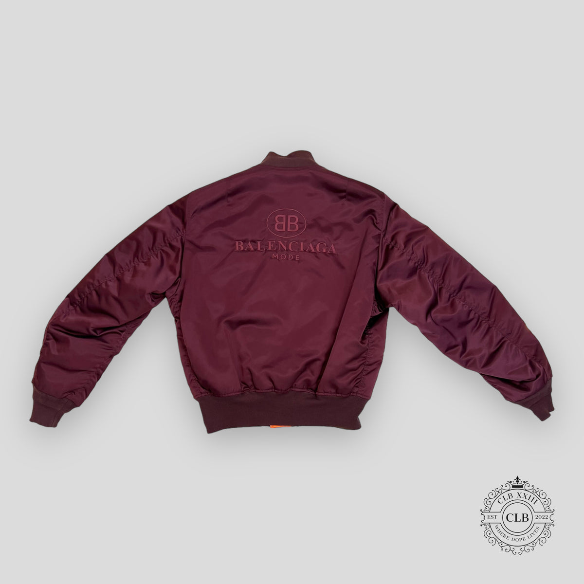Balenciaga Mode Bomber in Maroon