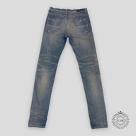Amiri MX1 Black Bandana Patch Jeans in Clay/Indigo