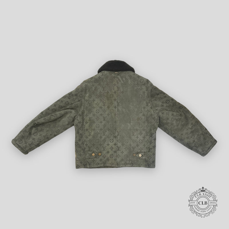 Louis Vuitton Monogram Shearling Jacket in Olive