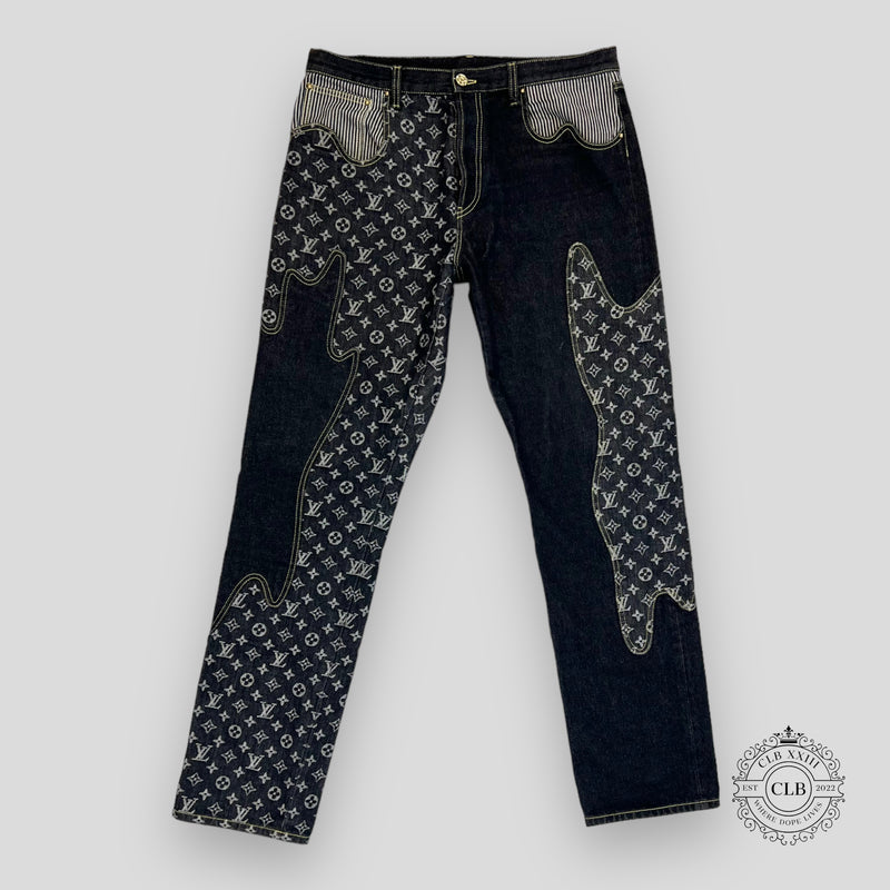 LOUIS VUITTON Blue Denim Monogram Patchwork Vintage Jeans LV -  Denmark
