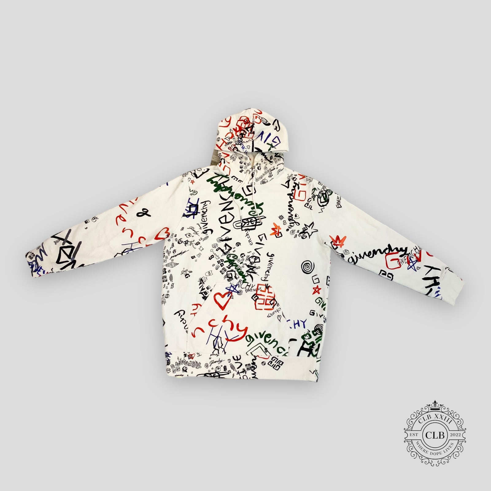 Givenchy Graffiti Hoodie in Off-White