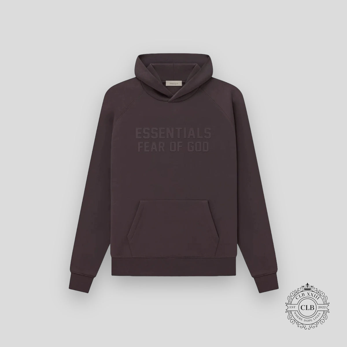 FEAR OF GOD ESSENTIALS HOODIE SS23 - PLUM