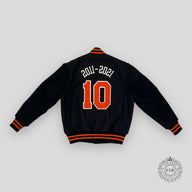 KITH GOLDEN BEAR FOR NEW YORK KNICKS VARSITY JACKET - BLACK