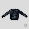 LOUIS VUITTON DISTRESSED FLOCK MONOGRAM LOGO - NAVY