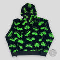 LOUIS VUITTON EYES GRAPHIC JACQUARD HOODIE - BLACK/GREEN
