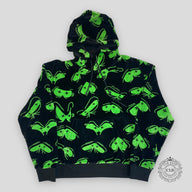 LOUIS VUITTON EYES GRAPHIC JACQUARD HOODIE - BLACK/GREEN